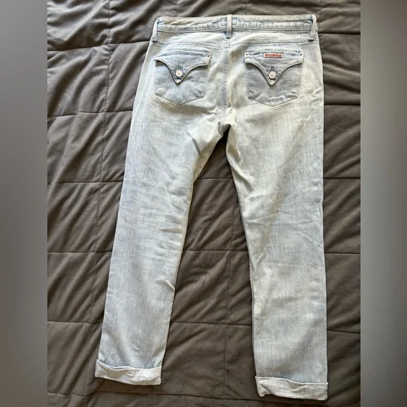 Hudson Light Wash Low Rise Cuffed Jeans Size 28 - Picture 1 of 4